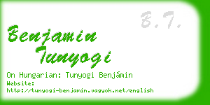 benjamin tunyogi business card